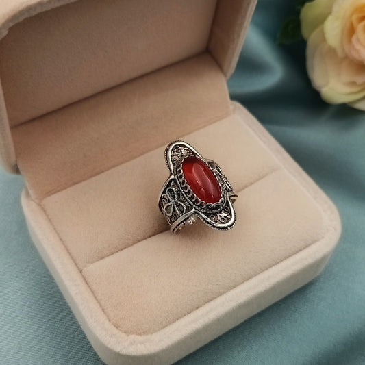Anillo Boho Rojo