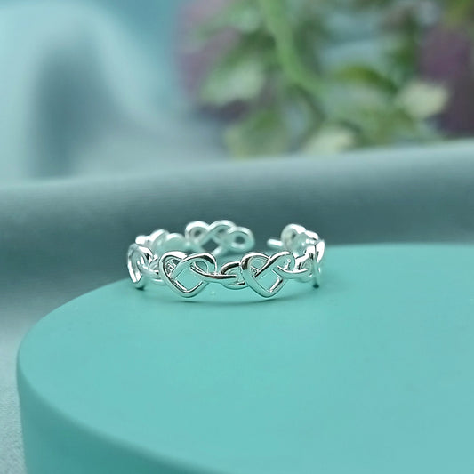 Anillo Nudos de Corazón Regulable