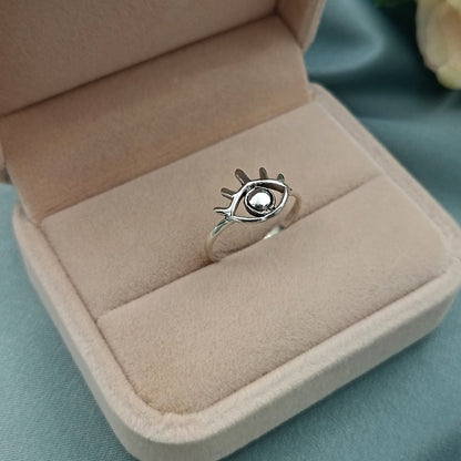 Anillo Ojo Plata Quemada
