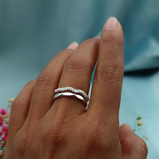 Anillo Doble Ondulado