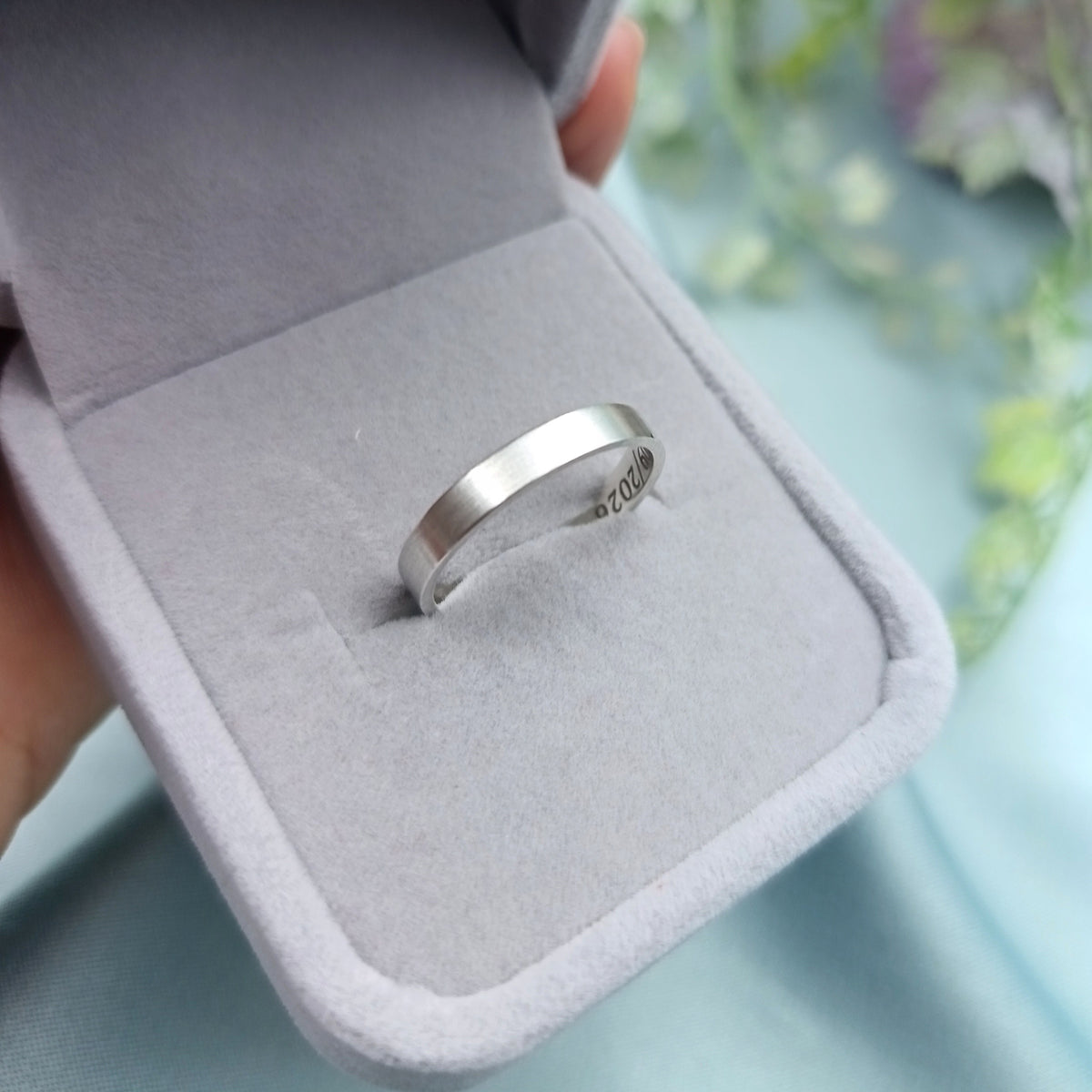 Anillo Sencillo Unisex 3mm con grabado