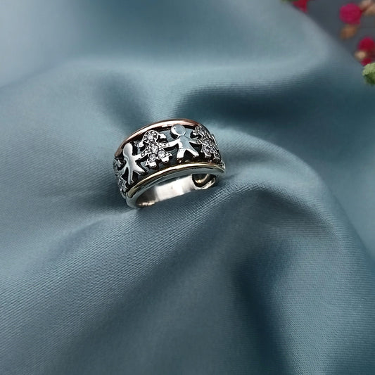Anillo Plata y Oro Niños