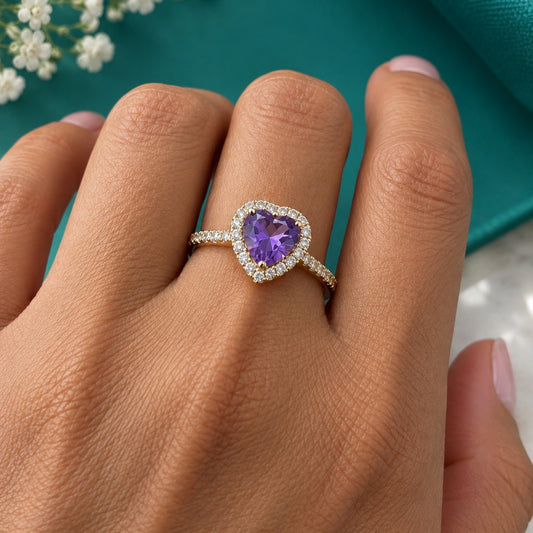 Anillo de compromiso Corazón oro 18k