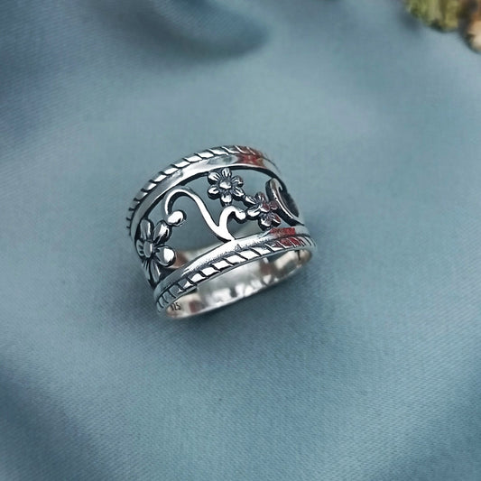 Anillo Margaritas Quemado