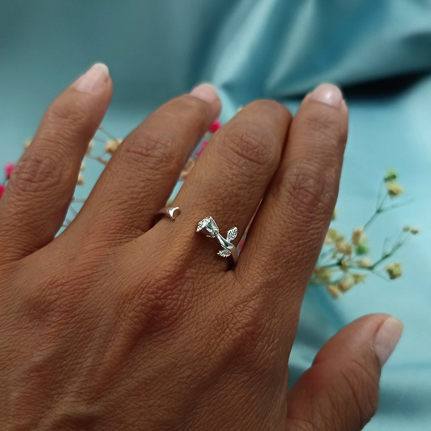 Anillo Abierto Rosa