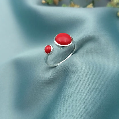 Anillo Burbujas Rojas