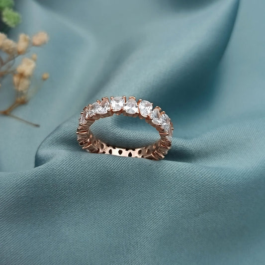Anillo Sinfin Corazones Rosé