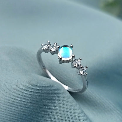Anillo Cinco piedras Tornasol