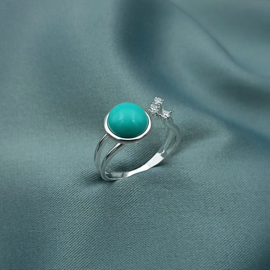 Anillo Turquesa Brillante