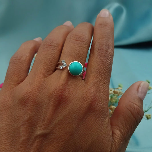 Anillo Turquesa Brillante