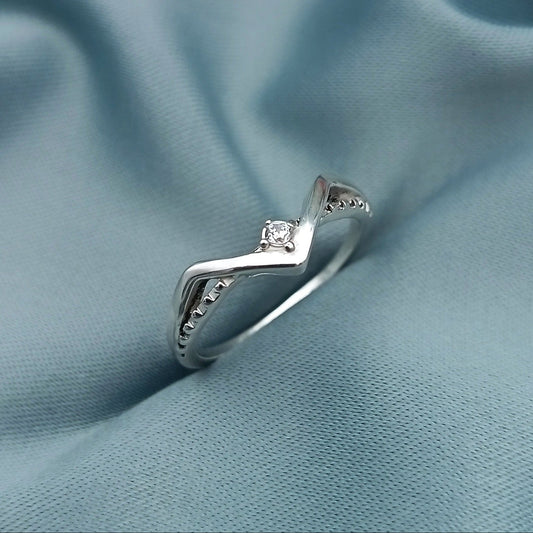 Anillo V Minimal Plata 925