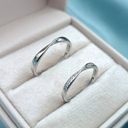 Anillos de matrimonio regulables Moebius Plata 925