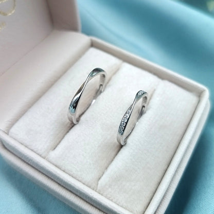 Anillos de matrimonio regulables Moebius Plata 925
