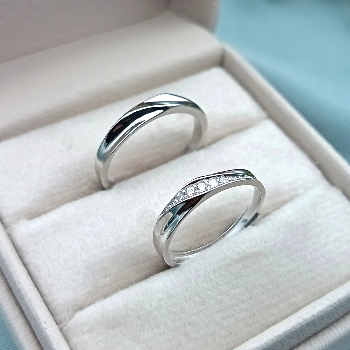 Anillos de matrimonio regulables Twist Plata 925