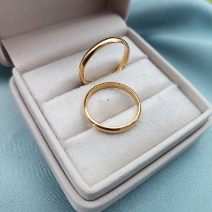 Anillos de matrimonio Classic media caña chapado en Oro