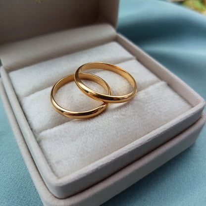 Anillos de matrimonio Classic media caña chapado en Oro