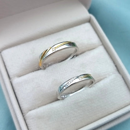 Anillos de matrimonio regulables Estrella Fugaz Plata 925