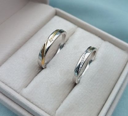 Anillos de matrimonio regulables Estrella Fugaz Plata 925