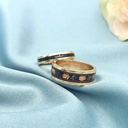 Anillos de Matrimonio Oro Madera Resina