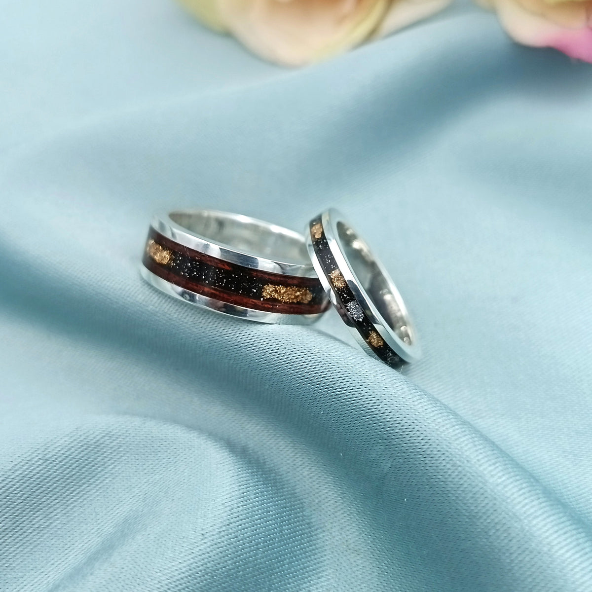 Anillos de Plata Madera y Resina