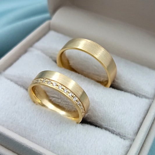 Anillos de matrimonio Sinfin Plata 925 chapado en Oro