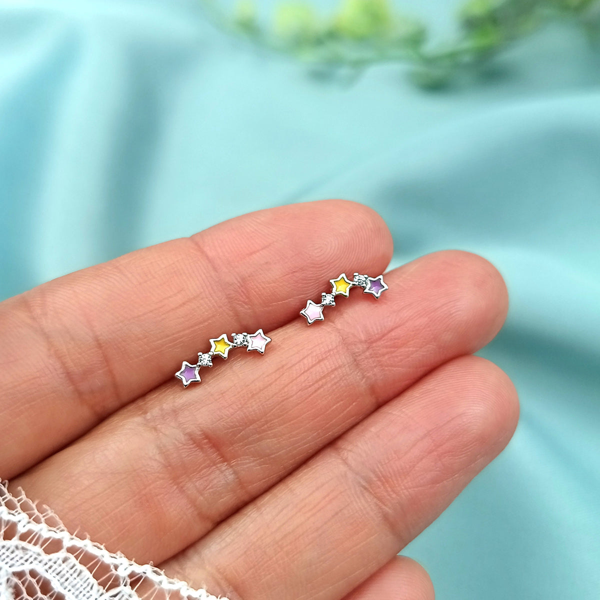 Aretes Constelación multicolor