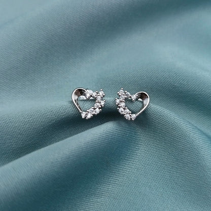Aretes Corazones Brillantes