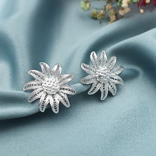 Aretes Girasol Filigrana 2.5cm