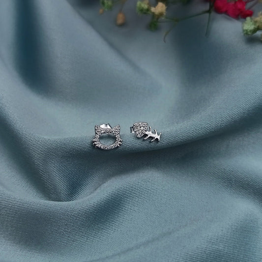 Aretes Gatito Pez