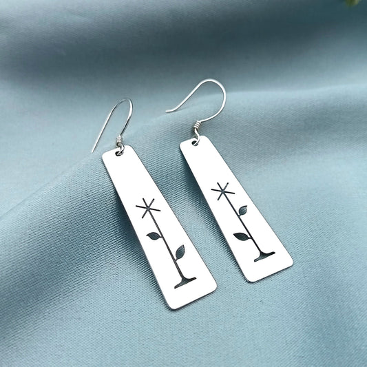 Aretes largos Diente de León