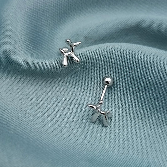 Aretes a rosca Perrito de globo