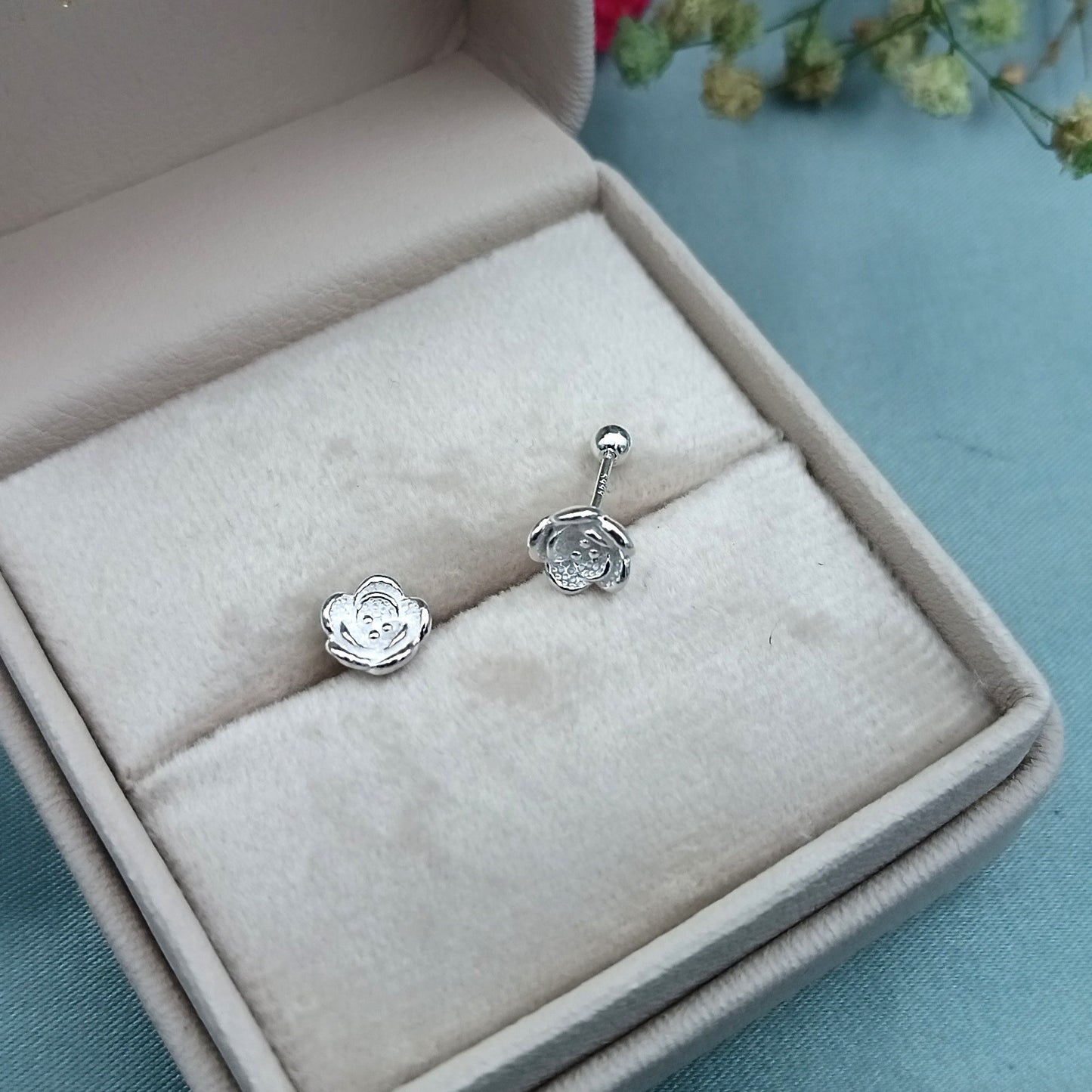 Aretes Rosa  a Rosca