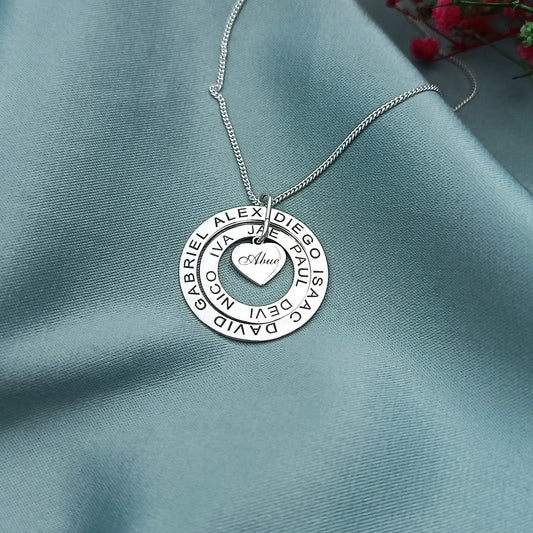 Dije  para Abuelita Círculos Concéntricos