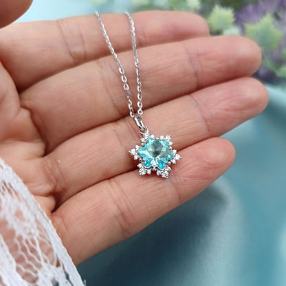Collar Copo de Nieve Cristal