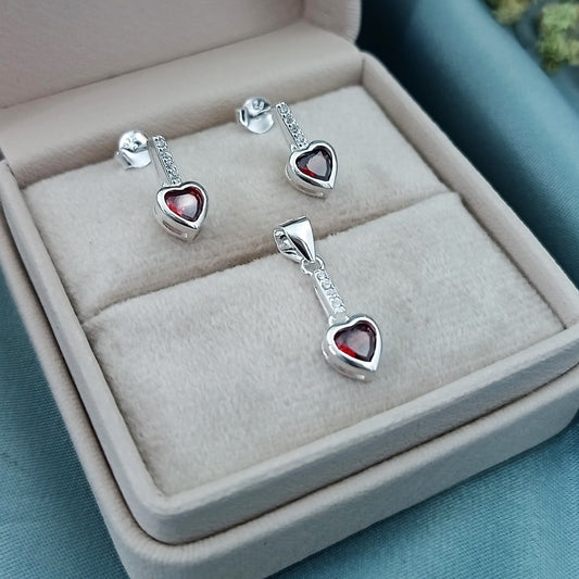 Conjunto de Corazones Rojo