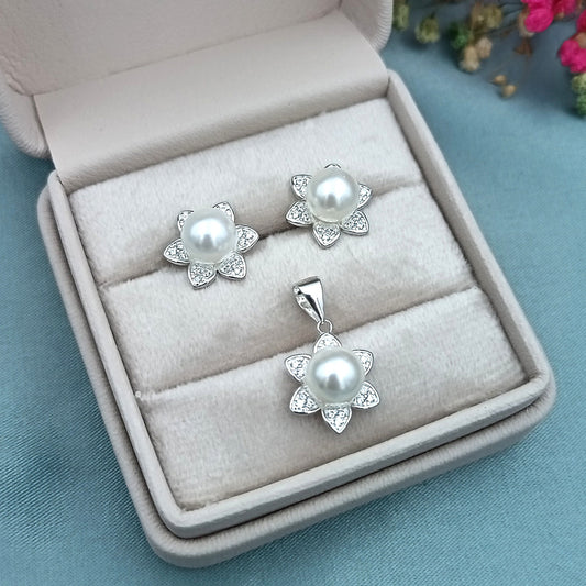 Conjunto Perlas Flor