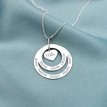 Dije  para Abuelita Círculos Concéntricos
