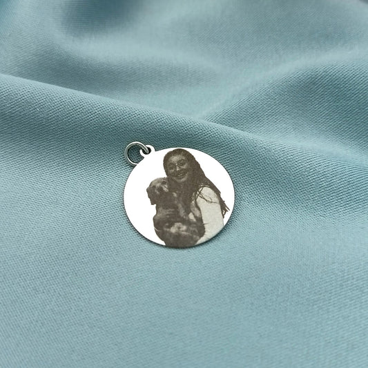 Dije de Plata con Fotograbado