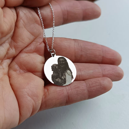 Dije de Plata con Fotograbado