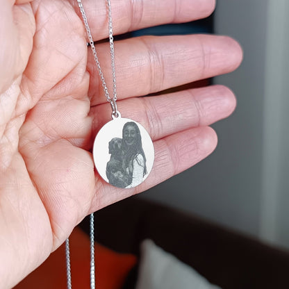 Dije de Plata con Fotograbado