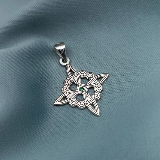 Dije Nudo de Bruja con piedra