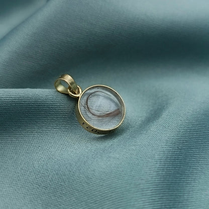 Dije de Oro Encapsulado de Cabello