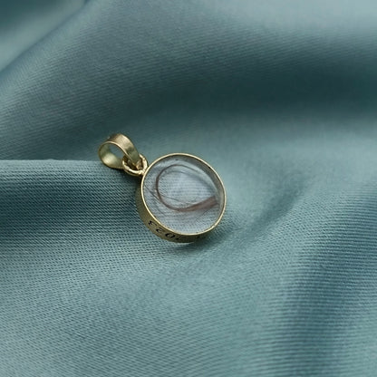 Dije de Oro Encapsulado de Cabello