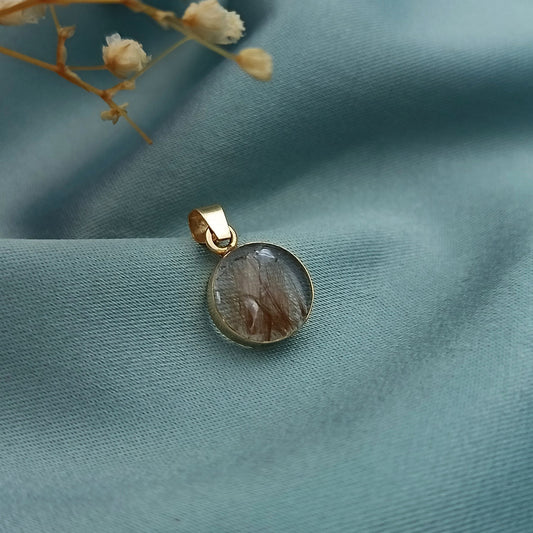 Dije de Oro Encapsulado de Cabello