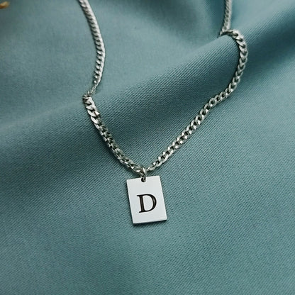 Dije de Plata Rectangular con Grabado