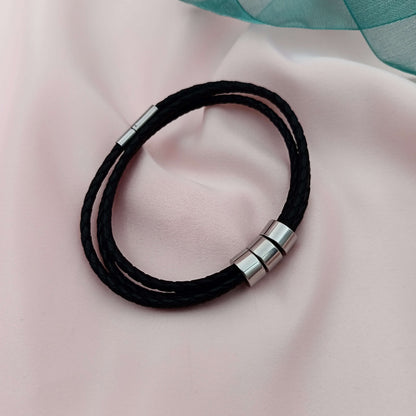 Pulsera cuerda trenzada con donas (Personalizable)