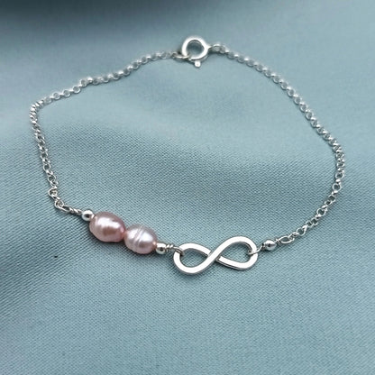 Pulsera Infinito con perlas
