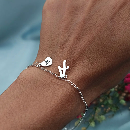 Pulsera Personalizada Inicial Corazón