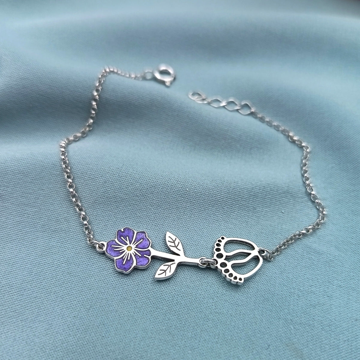 Pulsera Flor Piecitos