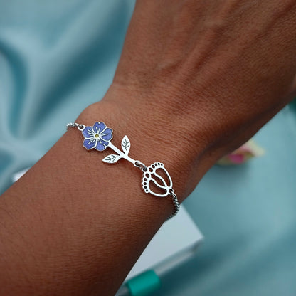 Pulsera Flor Piecitos